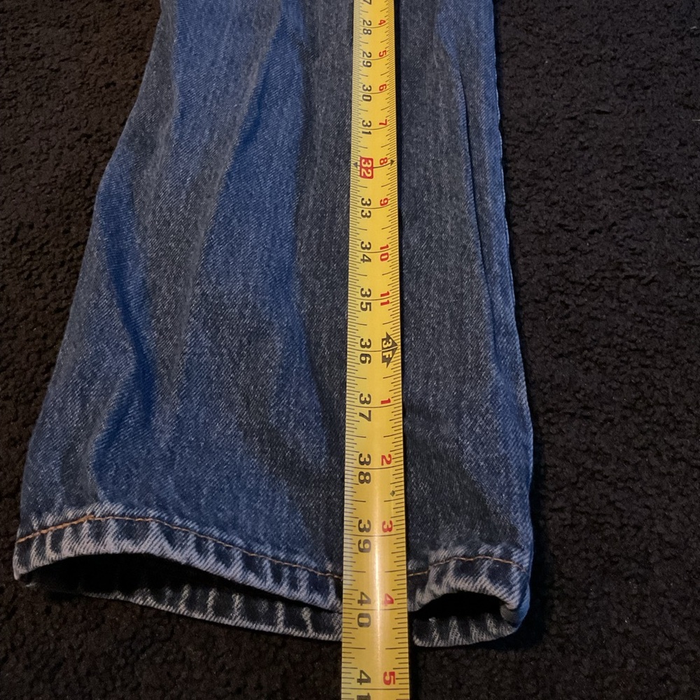 Vintage Sz 36 x 30 Men’s Levis 505 Regular Fit Jeans Medium Blue Y2K 90s - Picture 7 of 8